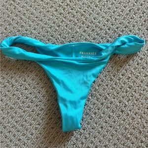 Frankies Bikinis Twist Turquoise Bikini Bottom